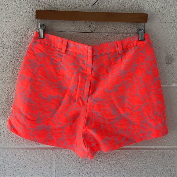 J Crew Neon Coral tap shorts sz: 6 - Picture 7 of 8